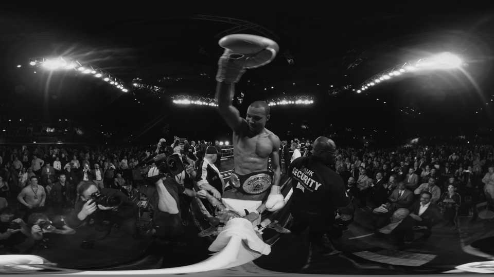 Eubank Jr. wins the IPO Super Middleweight world title and is captured in VR by East City Films for ITV.
